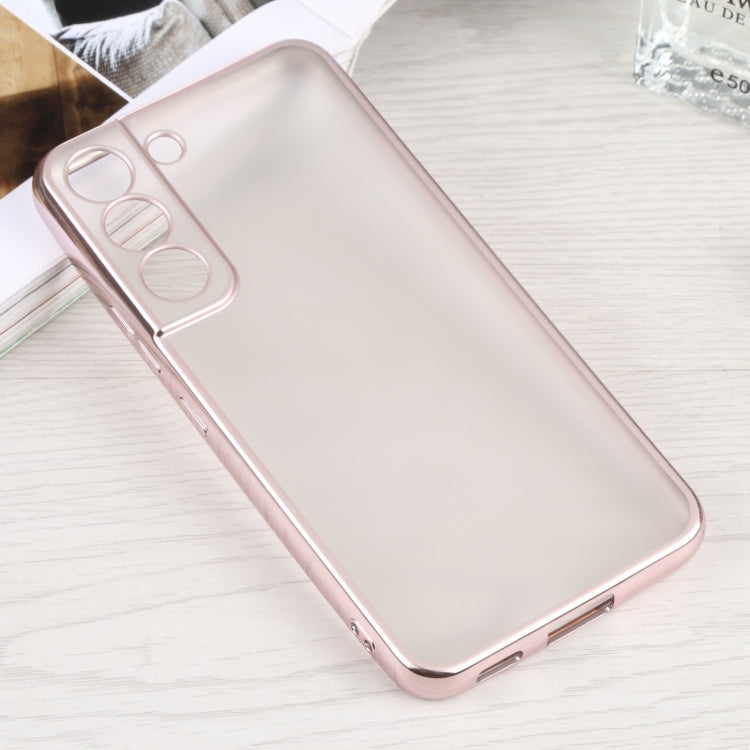For Samsung Galaxy S22 5G SULADA Electroplating Shockproof Ultra-thin Matte TPU Phone Case(Pink) - Galaxy S22 5G Cases by SULADA | Online Shopping UK | buy2fix