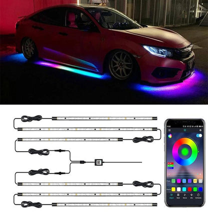 Car Modification Symphony Voice Control LED Chassis Lights, Specification:4 x 60cm + 2 x 90cm - In Car by buy2fix | Online Shopping UK | buy2fix