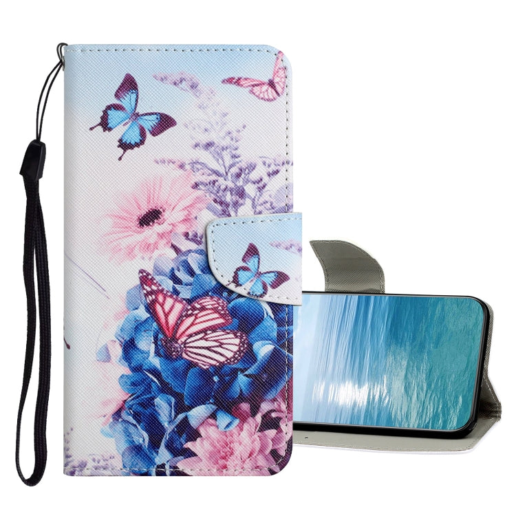 For Xiaomi Redmi 10C Colored Drawing Pattern Flip Leather Case(Purple Butterfly) - Xiaomi Cases by buy2fix | Online Shopping UK | buy2fix