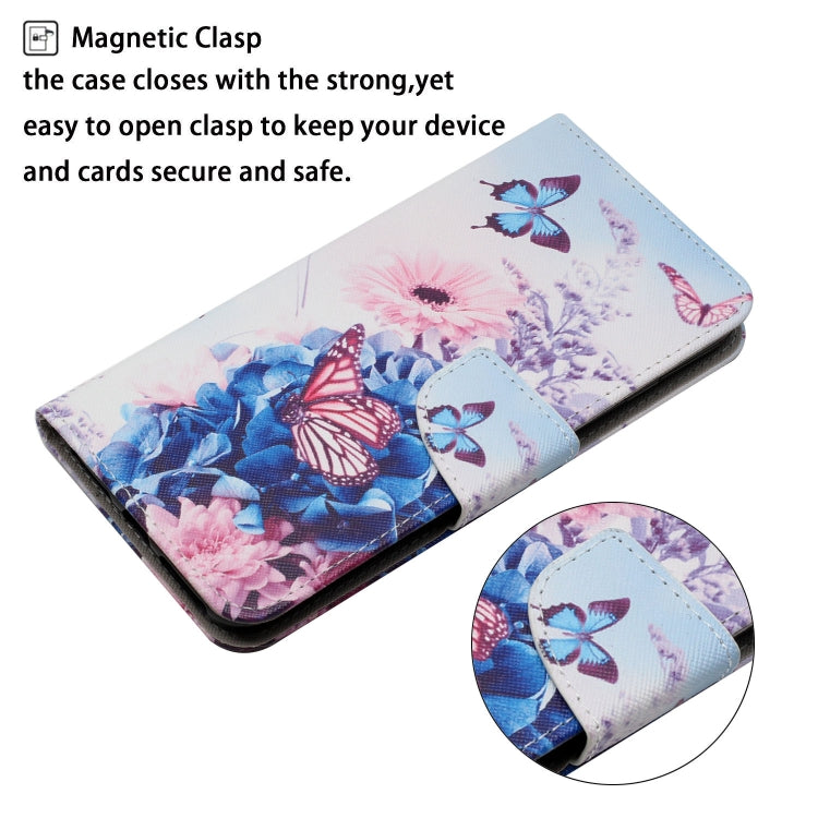 For Xiaomi Redmi 10C Colored Drawing Pattern Flip Leather Case(Purple Butterfly) - Xiaomi Cases by buy2fix | Online Shopping UK | buy2fix