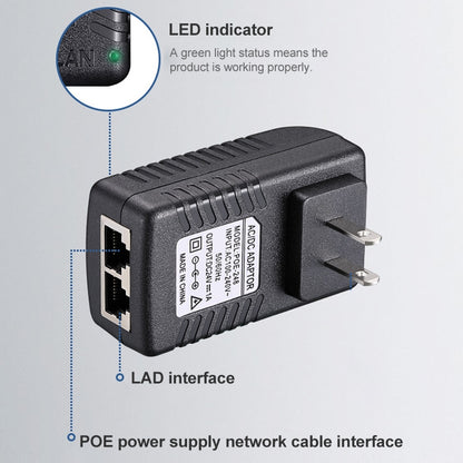 12V 2A Router AP Wireless POE / LAD Power Adapter(UK Plug) - Network Hardware by buy2fix | Online Shopping UK | buy2fix