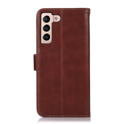 For Samsung Galaxy S22+ 5G Crazy Horse Top Layer Cowhide Leather Phone Case(Brown) - Galaxy S22+ 5G Cases by buy2fix | Online Shopping UK | buy2fix