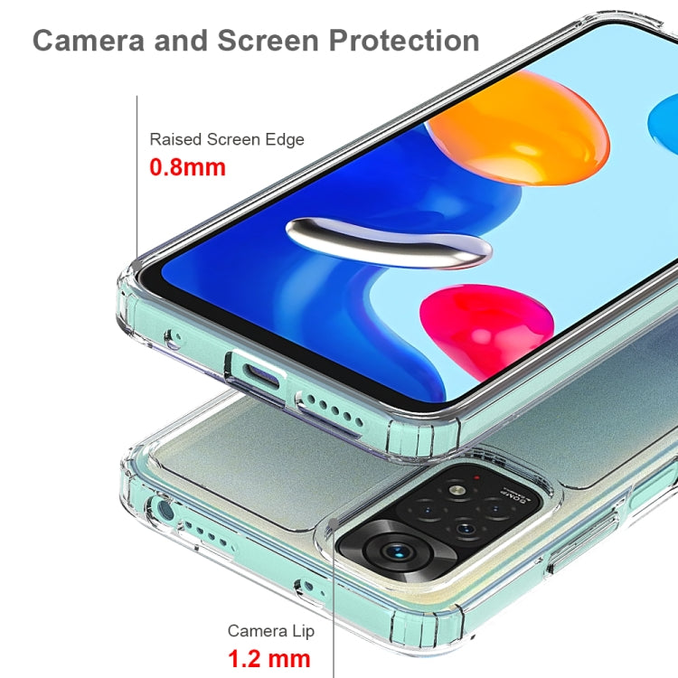 For Xiaomi Redmi Note 11 Global/Redmi Note 11S Scratchproof TPU + Acrylic Protective Phone Case(Transparent) - Xiaomi Accessories by buy2fix | Online Shopping UK | buy2fix