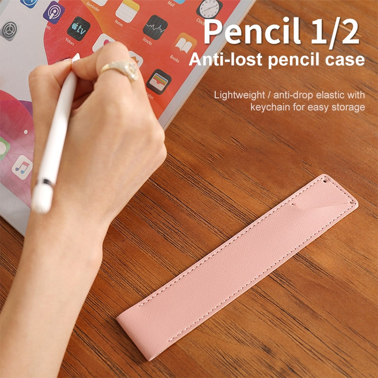 PU Leather Shockproof Protective Case for Apple Pencil 1 / 2(Pink) - Pencil Accessories by buy2fix | Online Shopping UK | buy2fix