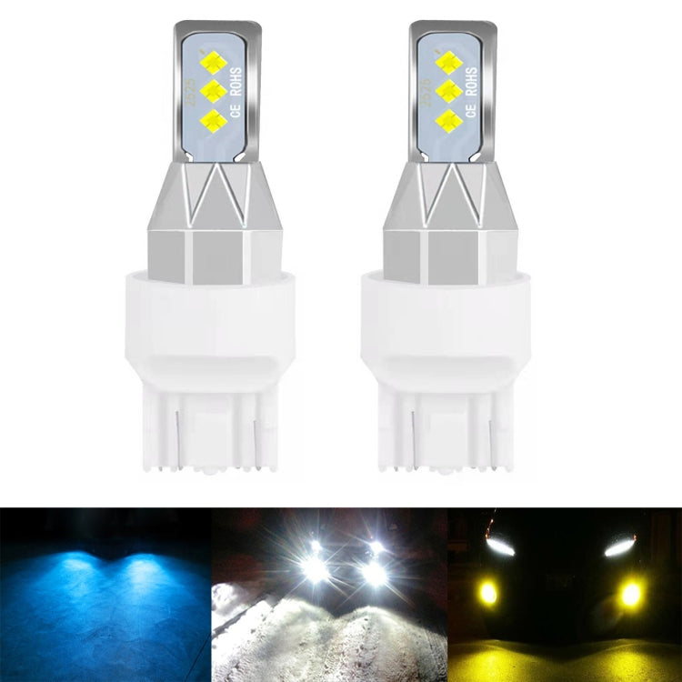 1 Pair 7440 DC 12V-24V 12W 1800LM Car LED Fog Light(Ice Blue Light) - In Car by buy2fix | Online Shopping UK | buy2fix