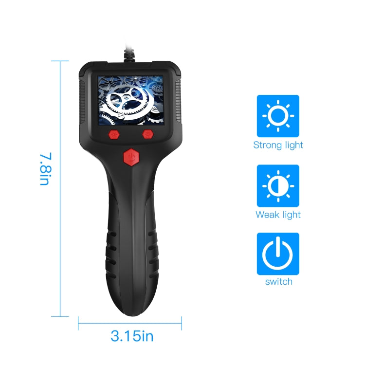 8mm 2.4 inch HD Side Camera Handheld Industrial Endoscope With LCD Screen, Length:5m - Consumer Electronics by buy2fix | Online Shopping UK | buy2fix