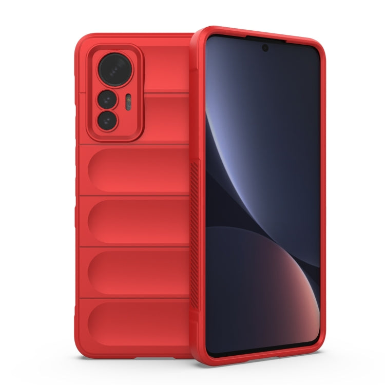 For Xiaomi 12 Lite Magic Shield TPU + Flannel Phone Case(Red) - Xiaomi Accessories by buy2fix | Online Shopping UK | buy2fix