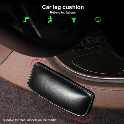 2 PCS Car Non-slip Soft Floor Protector Carpet Floor Mat Knee Bolster, Style:First Layer Cowhide(Black) - In Car by buy2fix | Online Shopping UK | buy2fix