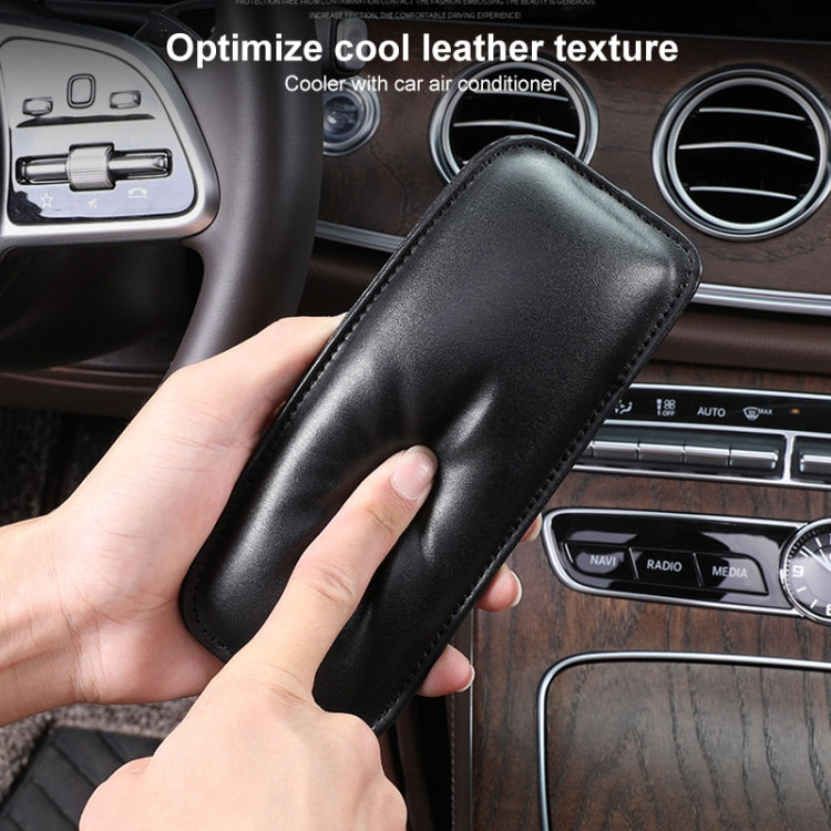 2 PCS Car Non-slip Soft Floor Protector Carpet Floor Mat Knee Bolster, Style:First Layer Cowhide(Apricot) - In Car by buy2fix | Online Shopping UK | buy2fix