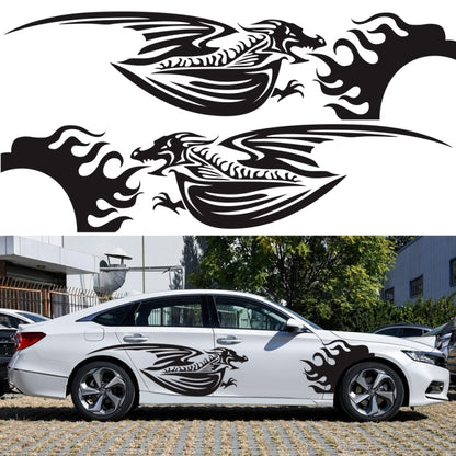 2 PCS/Set D-489 Fire-breathing Dragon Pattern Car Modified Decorative Sticker(Blue) - In Car by buy2fix | Online Shopping UK | buy2fix