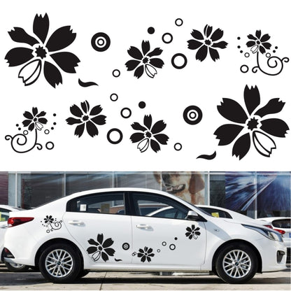 2 PCS/Set D-510 Flowers Pattern Car Modified Decorative Sticker(Yellow) - In Car by buy2fix | Online Shopping UK | buy2fix