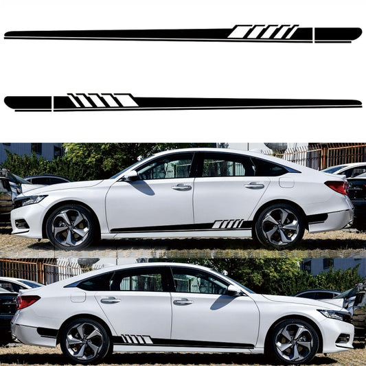 2 PCS/Set D-608 Stripe Pattern Car Modified Decorative Sticker(Black) - In Car by buy2fix | Online Shopping UK | buy2fix