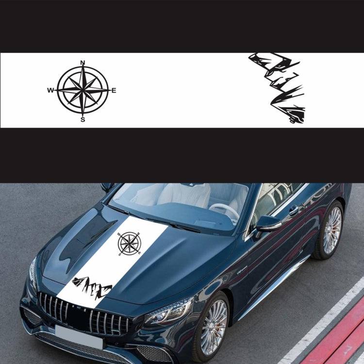 D-864 Compass Pattern Car Modified Decorative Sticker(White) - In Car by buy2fix | Online Shopping UK | buy2fix