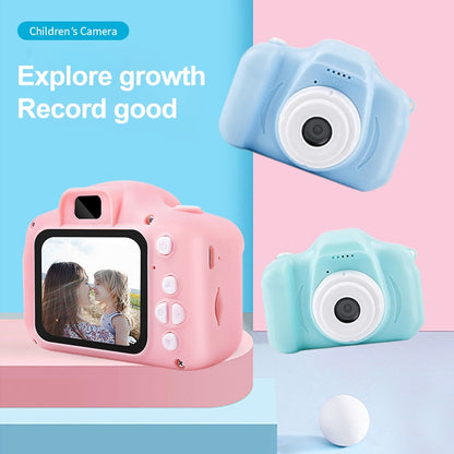 X2S 2.0 Inch LCD Screen Mini Children Camera Digital Camera, For:800W+32G Memory Card+Card Reader+Cartoon Sticker(Blue) - Consumer Electronics by buy2fix | Online Shopping UK | buy2fix