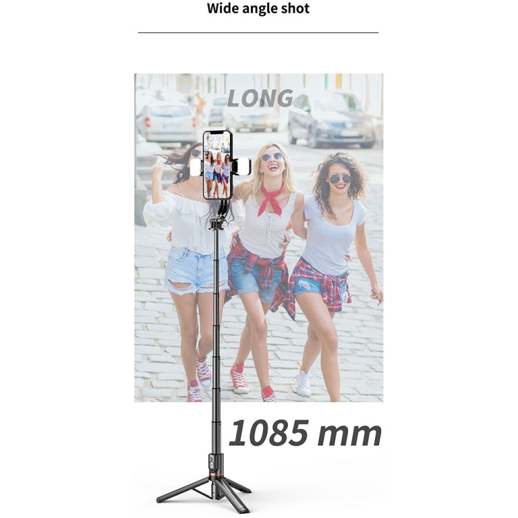 L12D Bluetooth Remote Control Detachable Fill Light Tripod Selfie Stick Phone Holder - Consumer Electronics by buy2fix | Online Shopping UK | buy2fix