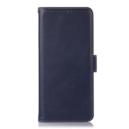 For Samsung Galaxy M13 4G Global Crazy Horse Top Layer Cowhide Leather Phone Case(Blue) - Galaxy Phone Cases by buy2fix | Online Shopping UK | buy2fix