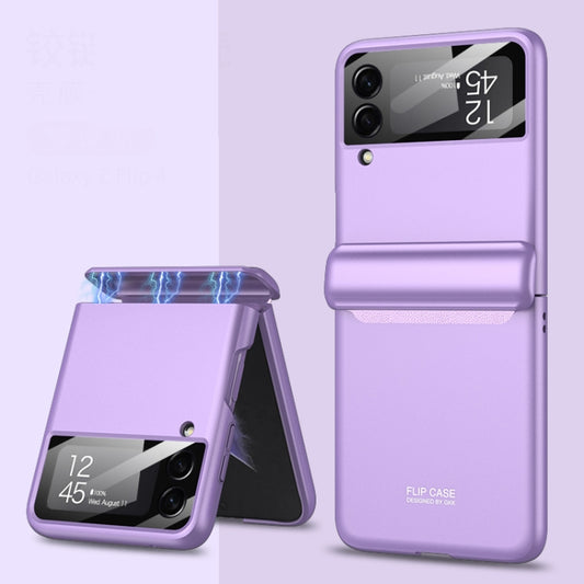 For Samsung Galaxy Z Flip4 GKK Magnetic Fold All-inclusive Protective Phone Case(Purple) - Galaxy Z Flip4 5G Cases by GKK | Online Shopping UK | buy2fix