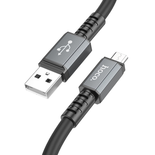 hoco X85 2.4A USB to Micro USB Strength Charging Data Cable，Length：1m(Black) -  by hoco | Online Shopping UK | buy2fix