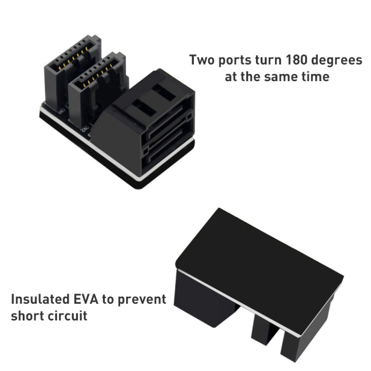 5 PCS Motherboard SATA 7Pin Dual Interface, Model:PH572 180 Degree - Others by buy2fix | Online Shopping UK | buy2fix