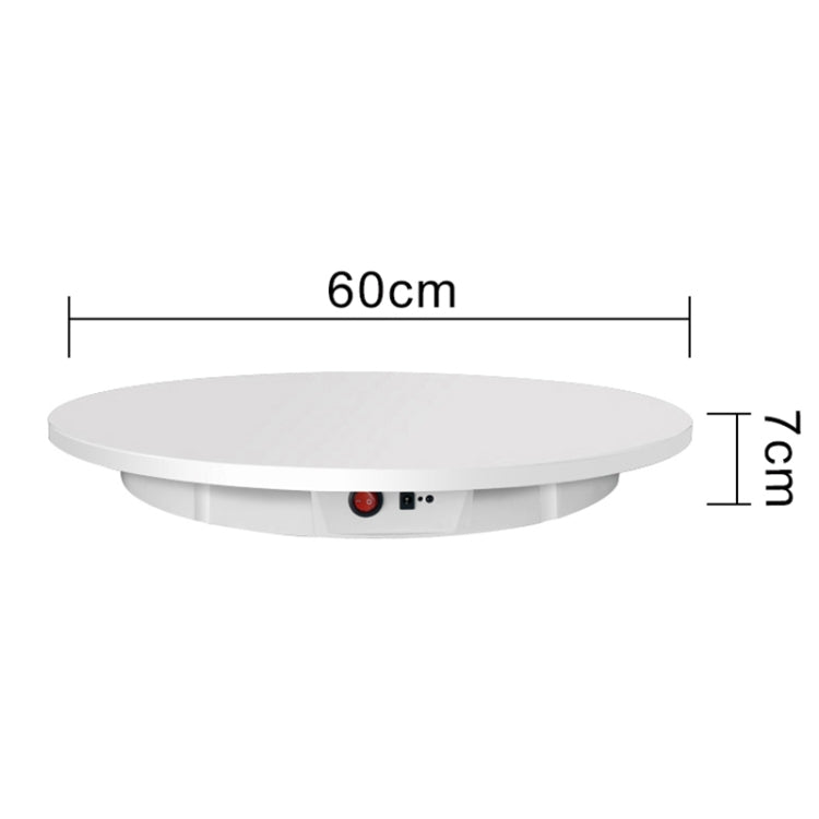 60cm Charging Rotating Display Stand Video Shooting Turntable, Load: 100kg, Power Plug:AU Plug(White) - Camera Accessories by buy2fix | Online Shopping UK | buy2fix