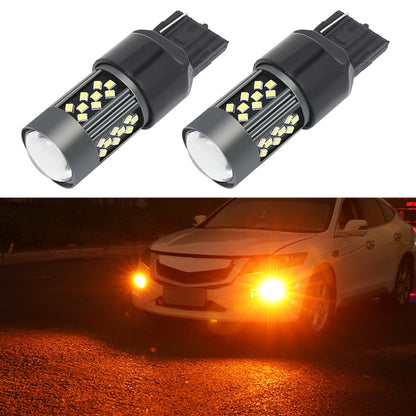 1 Pair 7443 12V 7W Strobe Car LED Fog Light(Orange Light) - In Car by buy2fix | Online Shopping UK | buy2fix