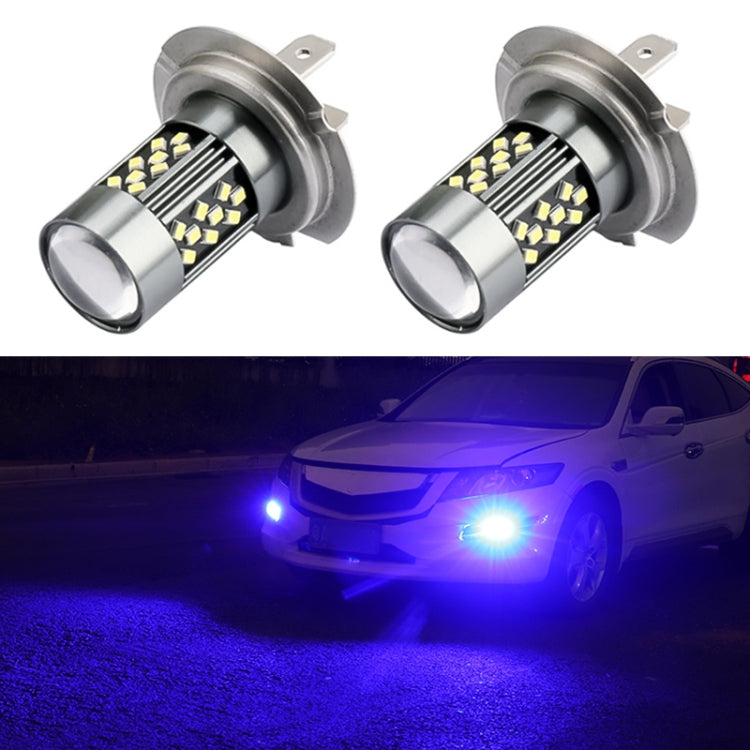 1 Pair H7 12V 7W Strobe Car LED Fog Light(Blue Light) - In Car by buy2fix | Online Shopping UK | buy2fix