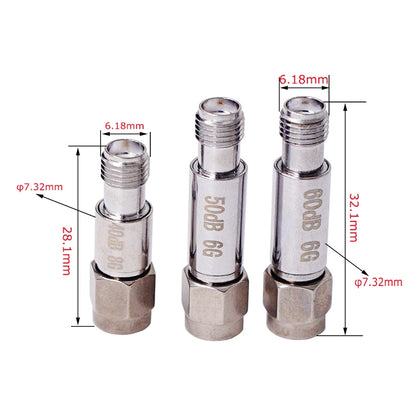 30dBi SMA Attenuator DC-6GHz SMA Coaxial Fixed Connectors - Connectors by buy2fix | Online Shopping UK | buy2fix