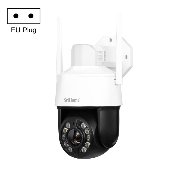 SriHome SH041 5.0MP 20X Optical Zoom 2.4G/5G WiFi Waterproof AI Auto Tracking H.265 Video Surveillance, Plug Type:EU Plug(White) - Security by buy2fix | Online Shopping UK | buy2fix