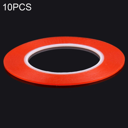 10 PCS 5mm Width Double Sided Adhesive Sticker Tape, Length: 25m(Red) - Repair & Spare Parts by buy2fix | Online Shopping UK | buy2fix