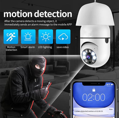 A6 2MP HD Light Bulb WiFi Camera Support Motion Detection/Two-way Audio/Night Vision/TF Card - Security by buy2fix | Online Shopping UK | buy2fix