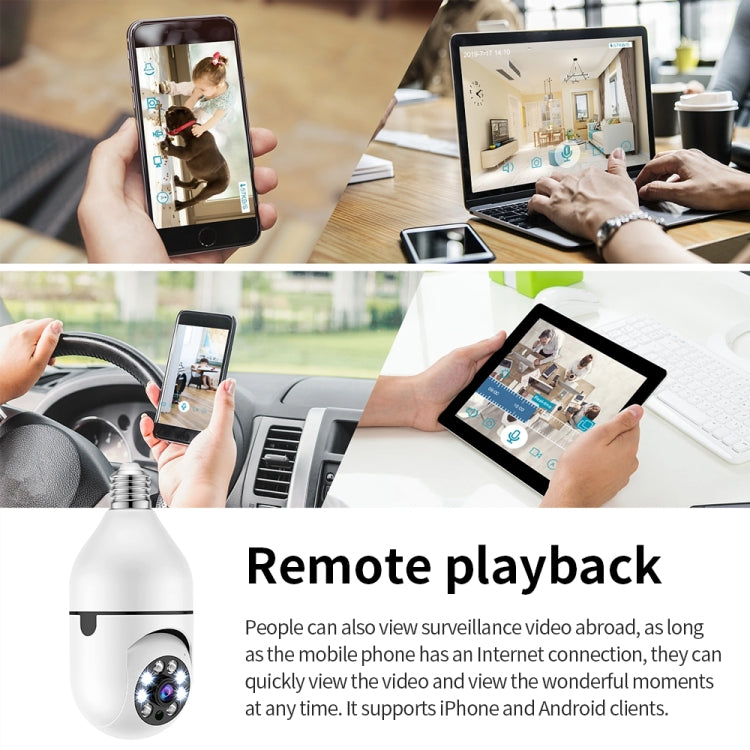 A6 2MP HD Light Bulb WiFi Camera Support Motion Detection/Two-way Audio/Night Vision/TF Card - Security by buy2fix | Online Shopping UK | buy2fix