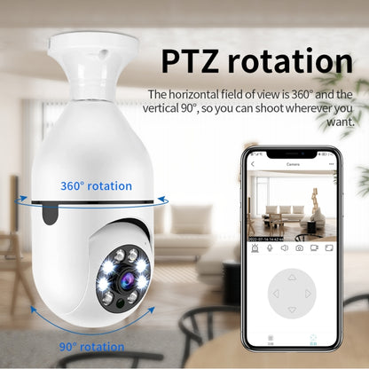 A6 2MP HD Light Bulb WiFi Camera Support Motion Detection/Two-way Audio/Night Vision/TF Card With 16G Memory Card - Security by buy2fix | Online Shopping UK | buy2fix