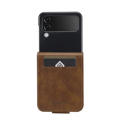 For Samsung Galaxy Z Flip4 5G LC.IMEEKE RFID Anti-theft Leather Phone Case(Brown) - Samsung Accessories by LC.IMEEKE | Online Shopping UK | buy2fix