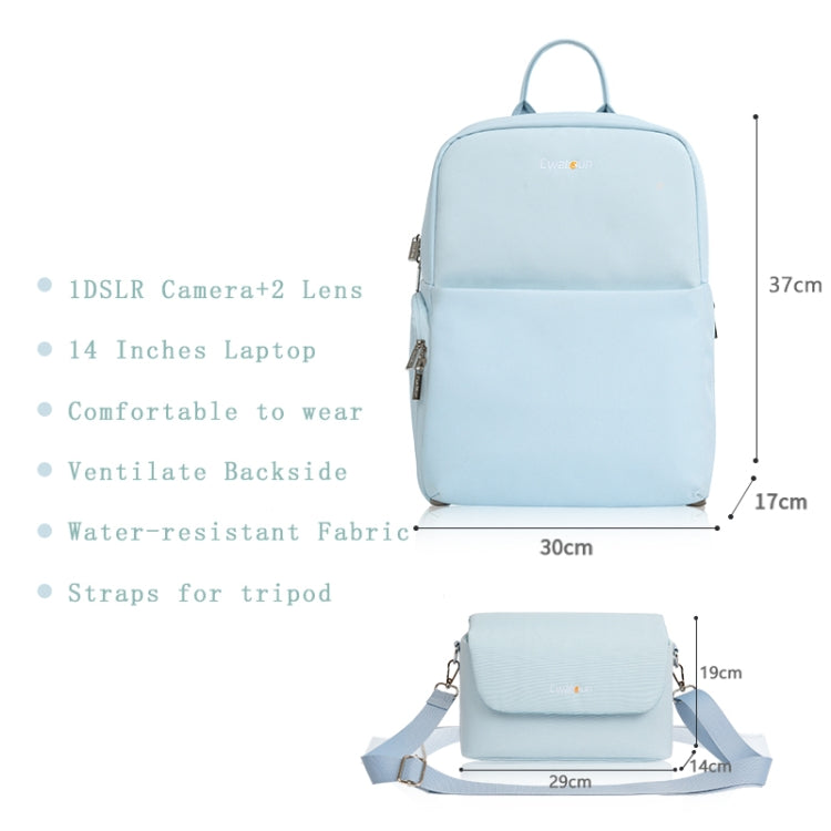 CADeN D75 Camera Backpacks Large Shockproof Cameras Lens Bags, Size:37 x 30 x 17cm(Blue) - Camera Accessories by CADeN | Online Shopping UK | buy2fix