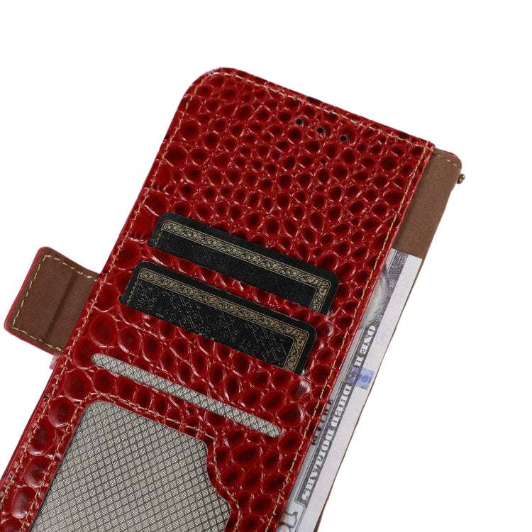 For Sony Xperia 5 IV Crocodile Top Layer Cowhide Leather Phone Case(Red) - Sony Cases by buy2fix | Online Shopping UK | buy2fix