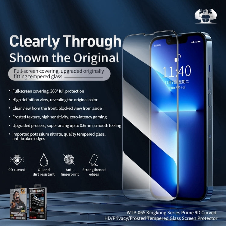 For iPhone 13 Pro WEKOME 9D Curved HD Tempered Glass Film - iPhone 13 Pro Tempered Glass by WK | Online Shopping UK | buy2fix