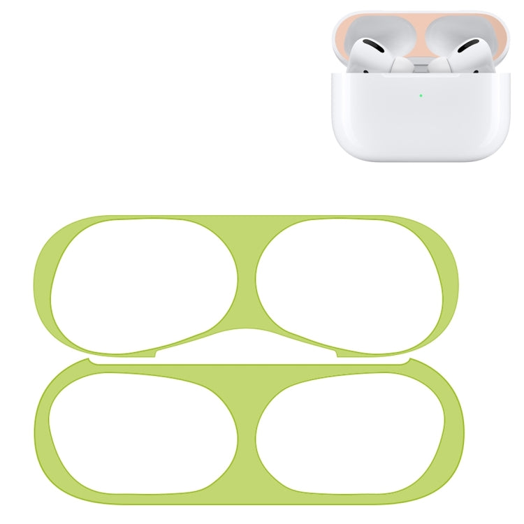 For Apple AirPods Pro 2 Wireless Earphone Protective Case Metal Sticker(Green) - Protective Sticker by buy2fix | Online Shopping UK | buy2fix