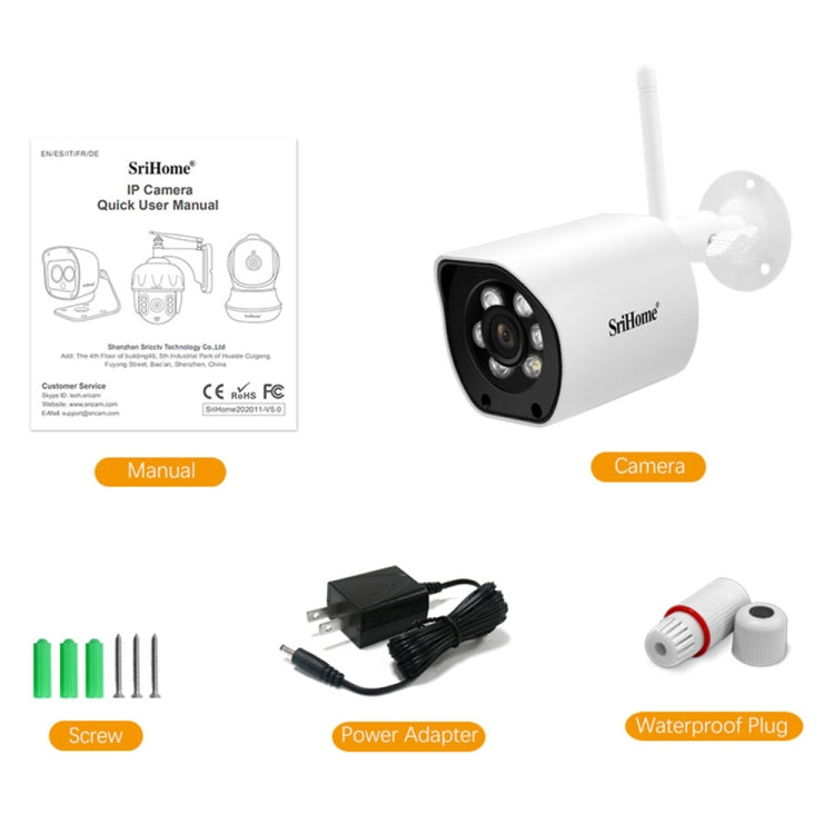 SriHome SH034C 4.0MP AI Humanoid Tracking WiFi Outdoor Surveillance Camera(UK Plug) - Security by SriHome | Online Shopping UK | buy2fix