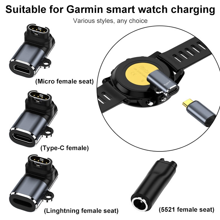 For Garmin Watch Charging Adapter, Interface:8 Pin 90 Elbow - Smart Wear by buy2fix | Online Shopping UK | buy2fix