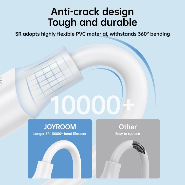 JOYROOM S-UC027A9 3A USB to USB-C/Type-C Fast Charging Data Cable, Length: 2m(White) -  by JOYROOM | Online Shopping UK | buy2fix