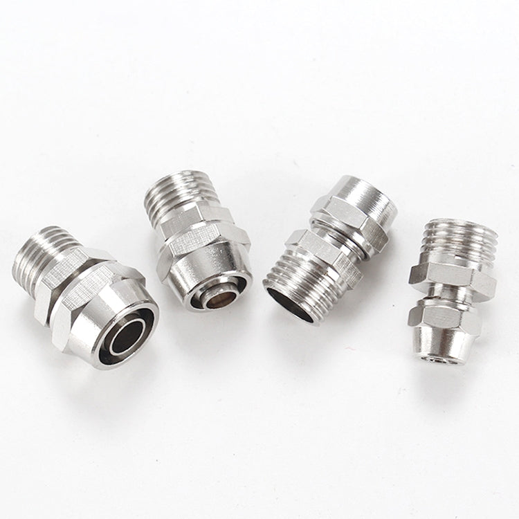 PC6-01 LAIZE 10pcs Nickel Plated Copper Pneumatic Quick Fitting Connector -  by LAIZE | Online Shopping UK | buy2fix