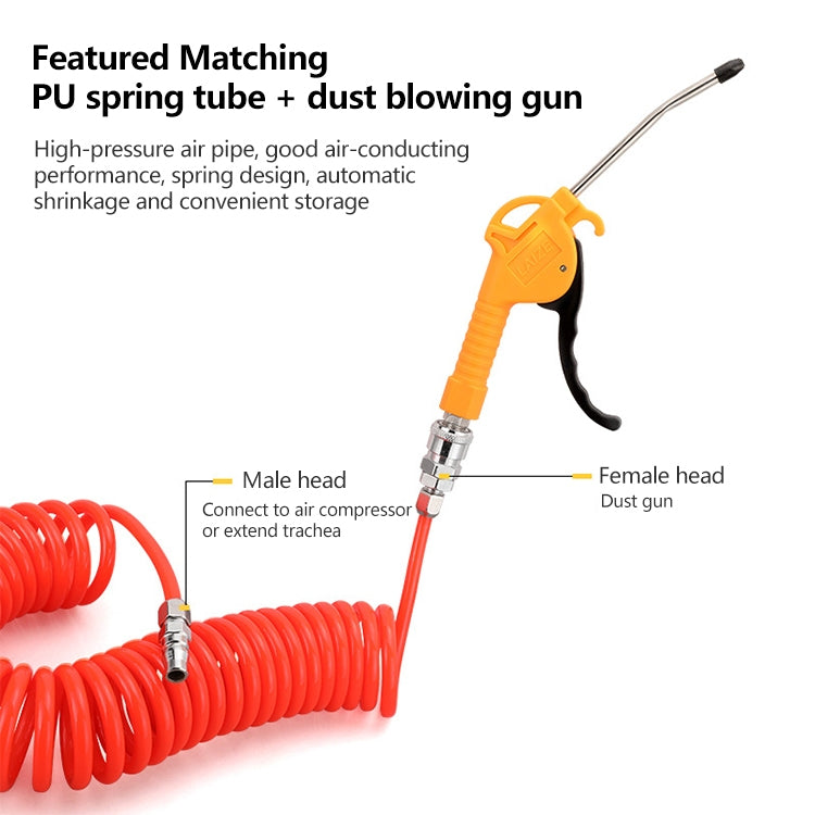 LAIZE Plastic AR-TS Blowing Handheld Compressor Air Blowing Dust Cleaning Gun Long Nozzle(Yellow) - In Car by LAIZE | Online Shopping UK | buy2fix