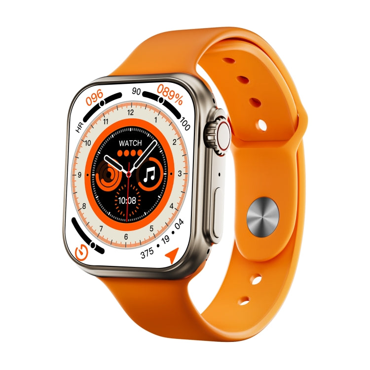 WS8 Plus 2.0 inch IPS Full Touch Screen Smart Watch, IP68 Waterproof Support Heart Rate & Blood Oxygen Monitoring / Sports Modes(Gold+Orange) - Smart Wear by buy2fix | Online Shopping UK | buy2fix