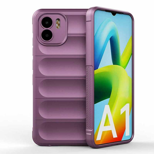 For Xiaomi Redmi A1 4G Global Magic Shield TPU + Flannel Phone Case(Purple) - Xiaomi Cases by buy2fix | Online Shopping UK | buy2fix
