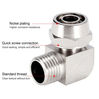 PL8-04 LAIZE Nickel Plated Copper Trachea Quick Fitting Lock Female Connector -  by buy2fix | Online Shopping UK | buy2fix