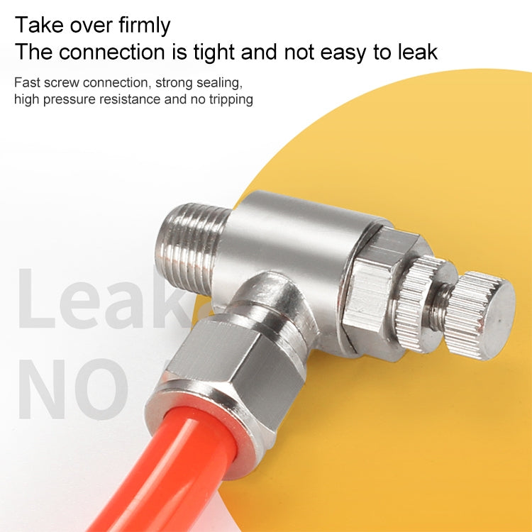 SL12-03 LAIZE Nickel Plated Copper Trachea Quick Fitting Throttle Valve Lock Female Connector -  by LAIZE | Online Shopping UK | buy2fix