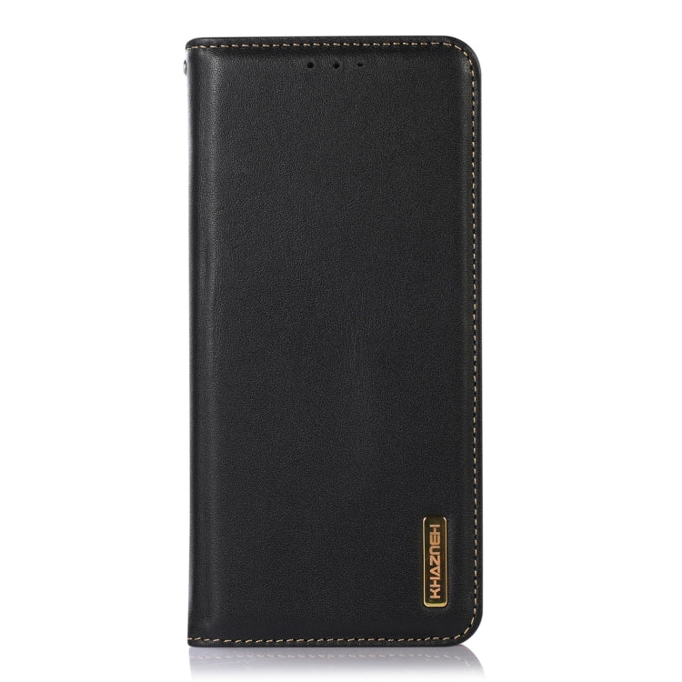 For Samsung Galaxy S23 Ultra 5G KHAZNEH Nappa Top Layer Cowhide Leather Phone Case(Black) - Galaxy S23 Ultra 5G Cases by buy2fix | Online Shopping UK | buy2fix