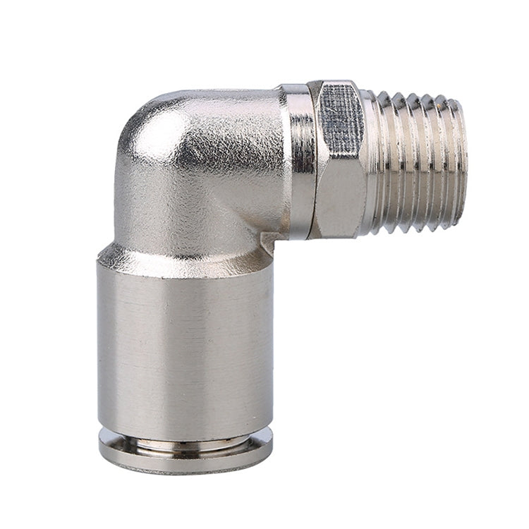 PL4-02 LAIZE Nickel Plated Copper Elbow Male Thread Pneumatic Quick Fitting Connector -  by LAIZE | Online Shopping UK | buy2fix