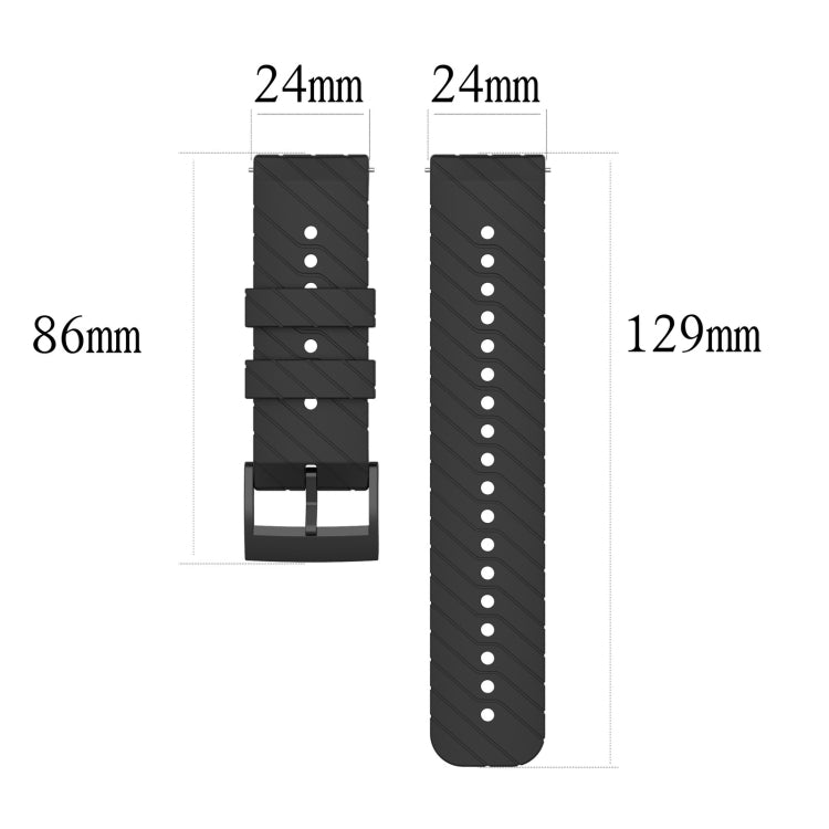 For Suunto 9 Lightning Silicone Watch Band(Grey) - Smart Wear by buy2fix | Online Shopping UK | buy2fix