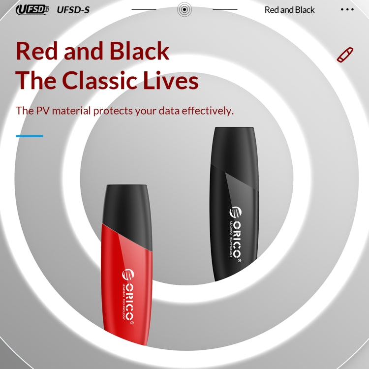 ORICO UFS Flash Drive, Read: 450MB/s, Write: 350MB/s, Memory:128GB, Port:USB-A(Red) - USB Flash Drives by ORICO | Online Shopping UK | buy2fix